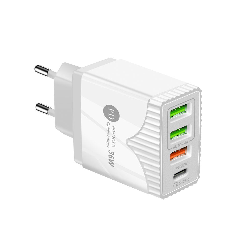 PD36W Fast Charge Charger 5V62A European And American British Standard Charging Plug QC30 Fast Charge Adapter Cross-border Products