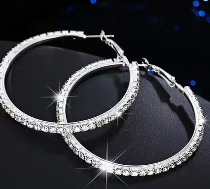European And American Fashion Shiny C-shaped Earrings