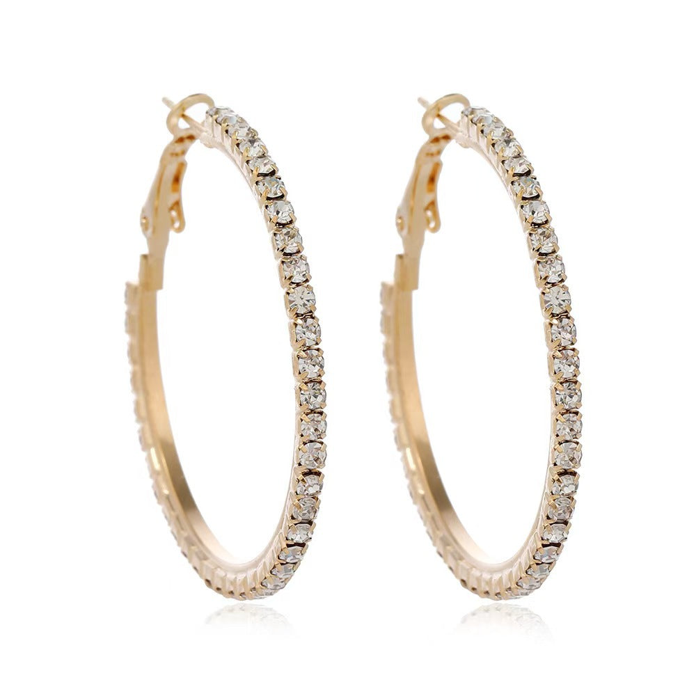 European And American Fashion Shiny C-shaped Earrings