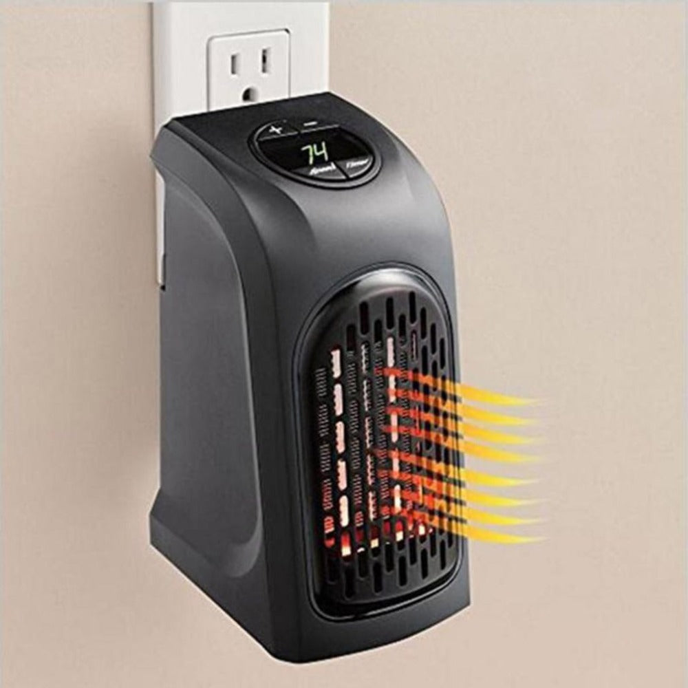 Compact Ceramic Space Heater – Quiet Mini Electric Heater Fan for Home Office Heating