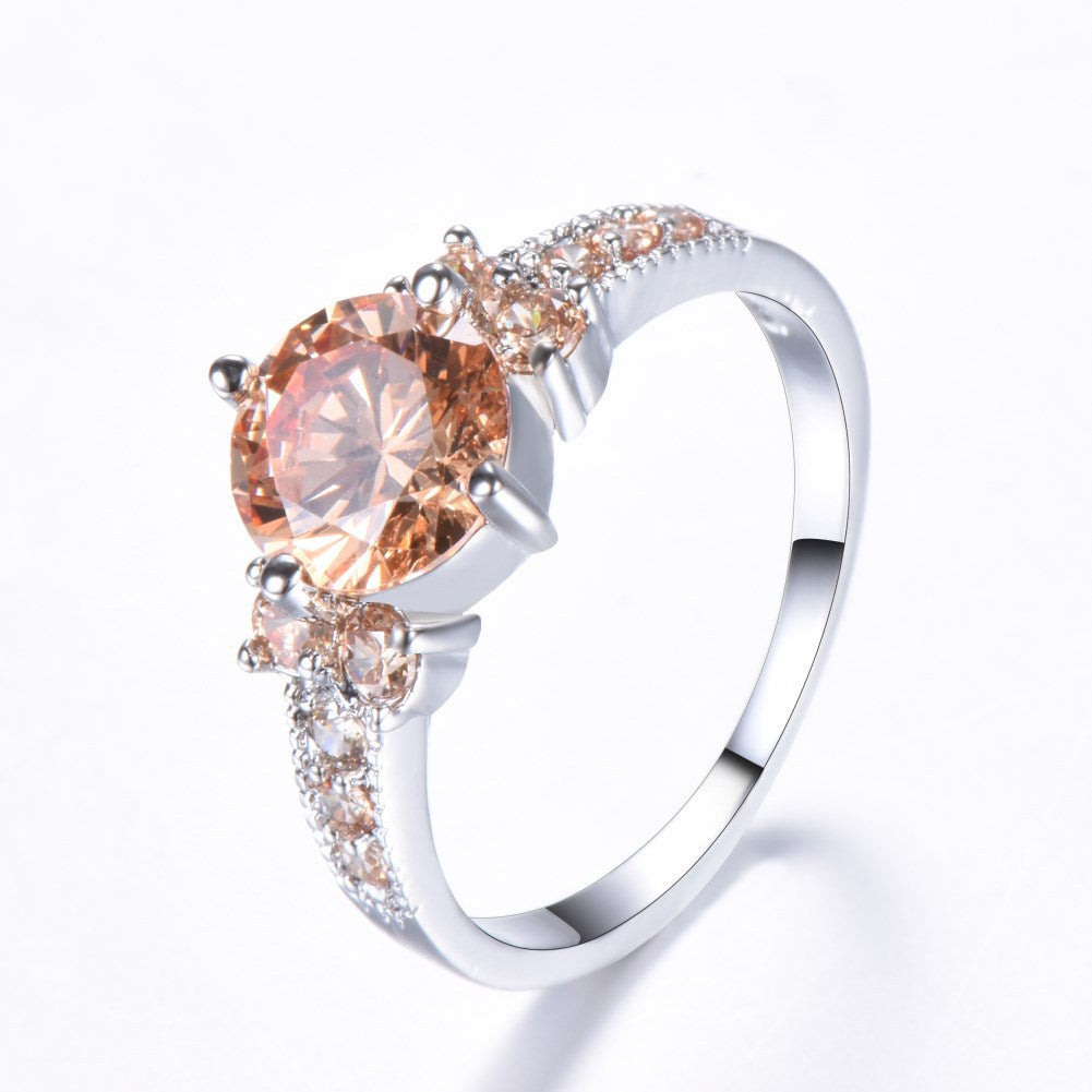 Ring Retro Female Japanese And Korean Purple Zircon Ring Diamond Ring