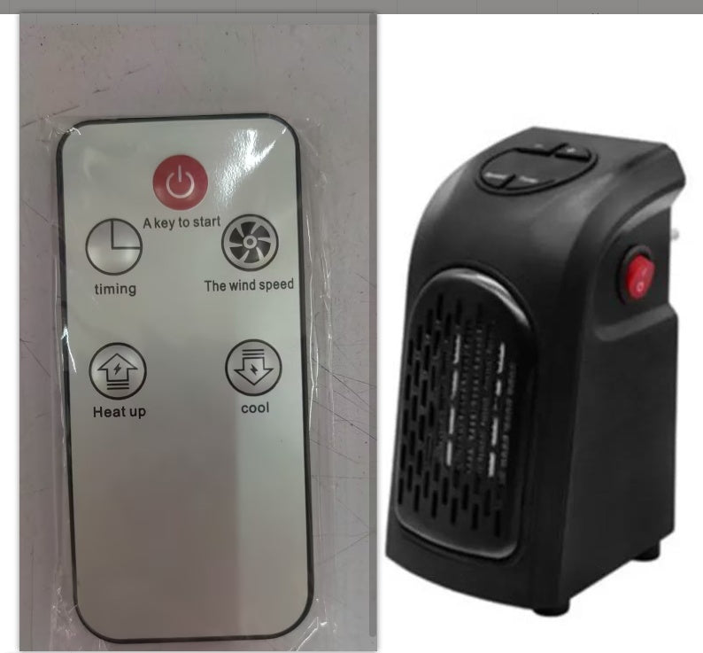 Compact Ceramic Space Heater – Quiet Mini Electric Heater Fan for Home Office Heating