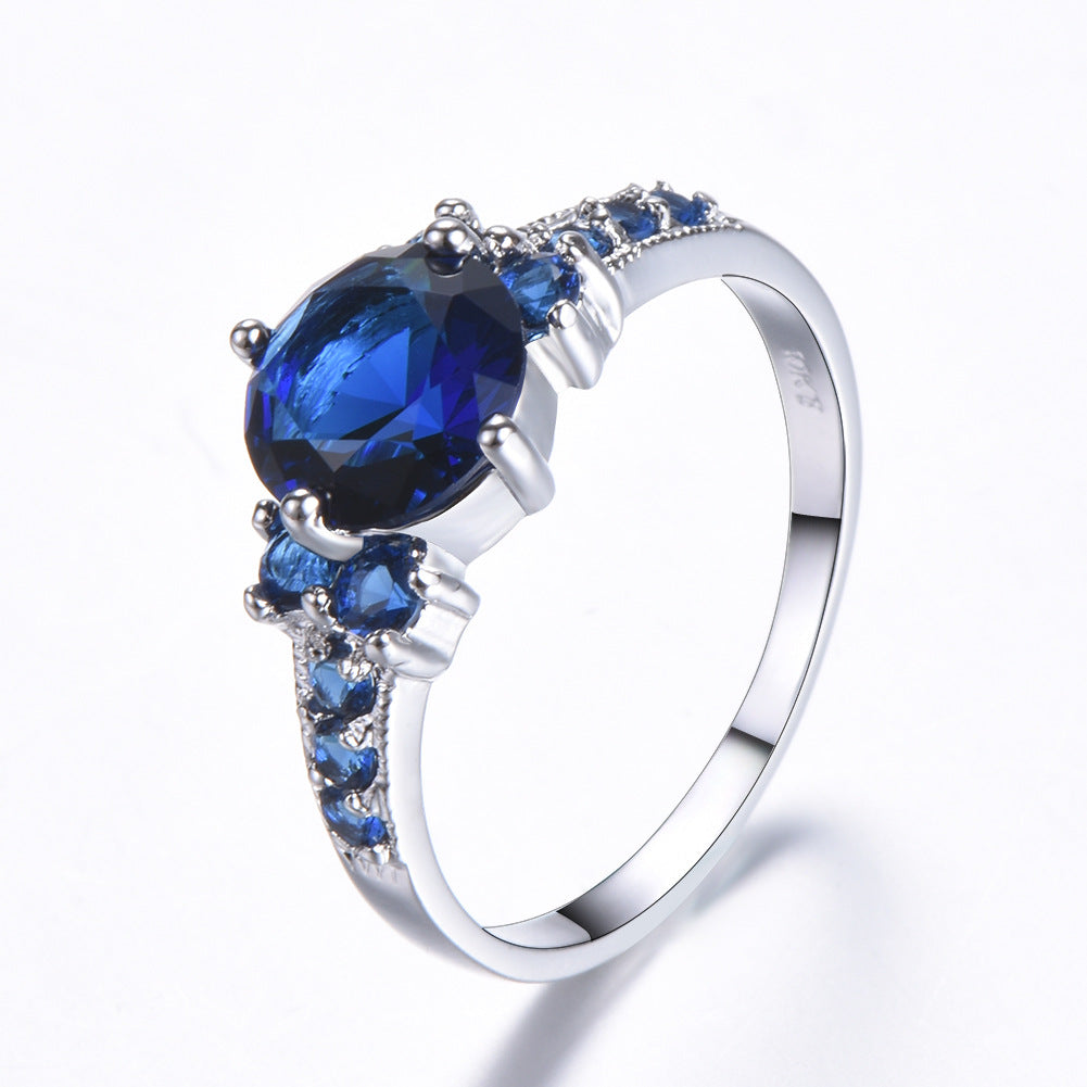 Ring Retro Female Japanese And Korean Purple Zircon Ring Diamond Ring